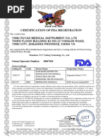 Certification of Fda Registration