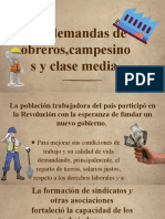 Las Demandas de Obreros, Campesinos y Clase Media