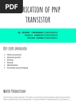 Fabrication of PNP Transistor