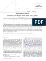 Eect of Reaction Temperature On Cvd-Made Tio Primary Particle Diameter