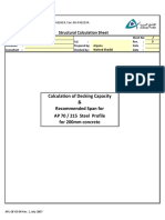 Calculation of Decking Capacity &