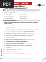 Business News Bold Business Ideas Intermediate Worksheet