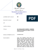 Asamblea Nacional: Trámite Legislativo 2019-2020