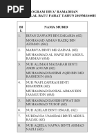 PROGRAM IHYA 2019 Utk Sijil