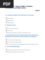 Subsection 1.1 - Theory of Flight - Aeroplane Aerodynamics and Flight Controls Level 2