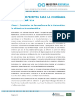 PEM Sec Clase 1 6 Alfabetizacion Matematica PDF