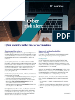 Cyber Risk Alert: Cyber Security in The Time of Coronavirus