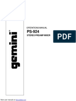 Gemini PS-924 Manual