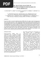 Ehl Traction Analysis of Perfluoropolyether Fluids Based On Bulk Modulus