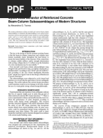 Cyclic Load Behavior of Reinforced Concrete Beam-Column Subassemblages of Modern Structures