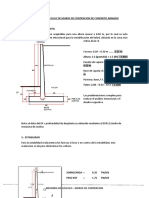 Memoria de Calculo de Muros de Contencion de Concreto Armado