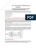 Procesos de Conversión de Biomasa en Energía