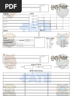 Harry Potter Fate Core Character Sheet