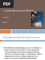 Laser Beam Machining: Done By: Murad