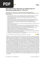 Materials: The Critical Raw Materials in Cutting Tools For Machining Applications: A Review