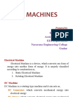 DC Machines: Saravanan T Y Assistant Professor EEE Department Nararana Engineering College Gudur