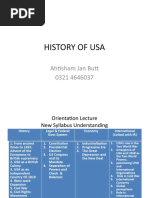 History of Usa: Ahtisham Jan Butt 0321 4646037