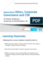 Lecture 2 Business Ethics, Corporate Governance & CSR