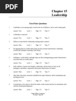 Leadership: True/False Questions