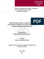 Creencias Irracionales y Espiritualidad en Estudiantes de Primer Ciclo de Una Universidad Particular de Lima Metropolitana