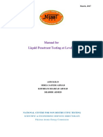 Manual For Liquid Penetrant Testing at Level-2: March, 2017