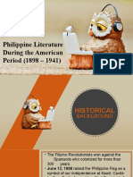 Philippine Literature During The American Period (1898 - 1941)