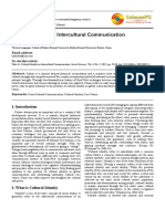 Cultural Identity in Intercultural Communication: Social Sciences