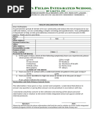 Health Declaration Form