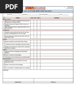 Oxy-Acetylene Inspection Checklist: # Criteria Yes No N/A Remarks