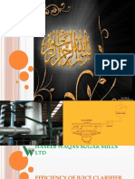 Efficiency of Juice Clarifier (Atif Sattar)