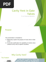 Cavity Vent in Gate Valves