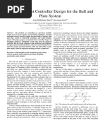 Optimal Robust Controller Design For The Ball and Plate System