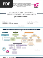 Mapa Conceptual Control Presupuestario - Contabilidad de Costos III