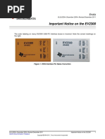 Important Notice On The EV2300: Errata