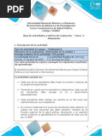 Guía de Actividades y Rúbrica de Evaluación - Tarea 2-Planeación