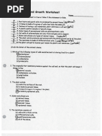 Plant Tissue Growth Worksheet Answers