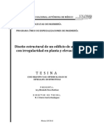 Diseño Estructural de Un Edificio de Acero Con Irregularidad en Planta y Elevacion PDF