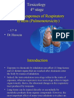 Toxic Responses of Respiratory System (Pulmonotoxicity)