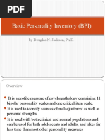 Basic Personality Inventory (BPI) : by Douglas N. Jackson, PH.D