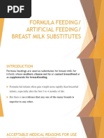 Formula Feeding/ Artificial Feeding/ Breast Milk Substitutes