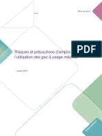 Risques Et Precautions D Emploi Lies A L Utilisation Des Gaz A Usage Medical ANSM - Juillet 2012