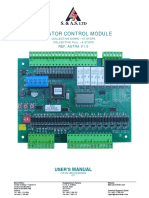 Elevator Control Module: User'S