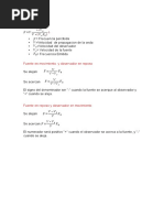 Formulas Efecto Doppler