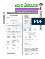 Problemas de Ángulo Trigonométrico para Quinto de Secundaria