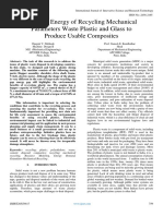 Effect & Energy of Recycling Mechanical Parameters Waste Plastic and Glass To Produce Usable Composites