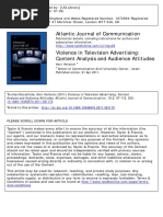 Atlantic Journal of Communication: To Cite This Article: Amir Hetsroni (2011) Violence in Television Advertising: Content