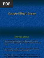 Cause and Effect Essay