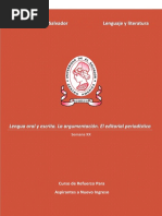 Material Semana 20 de (Lenguaje y Literatura) (La Expresión Oral y Escrita. La Argumentación. El Editorial Periodístico) Versión PDF