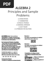 Algebra 2 Principles and Sample Problems