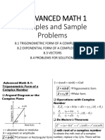 Advanced Math 1 Principles and Sample Problems